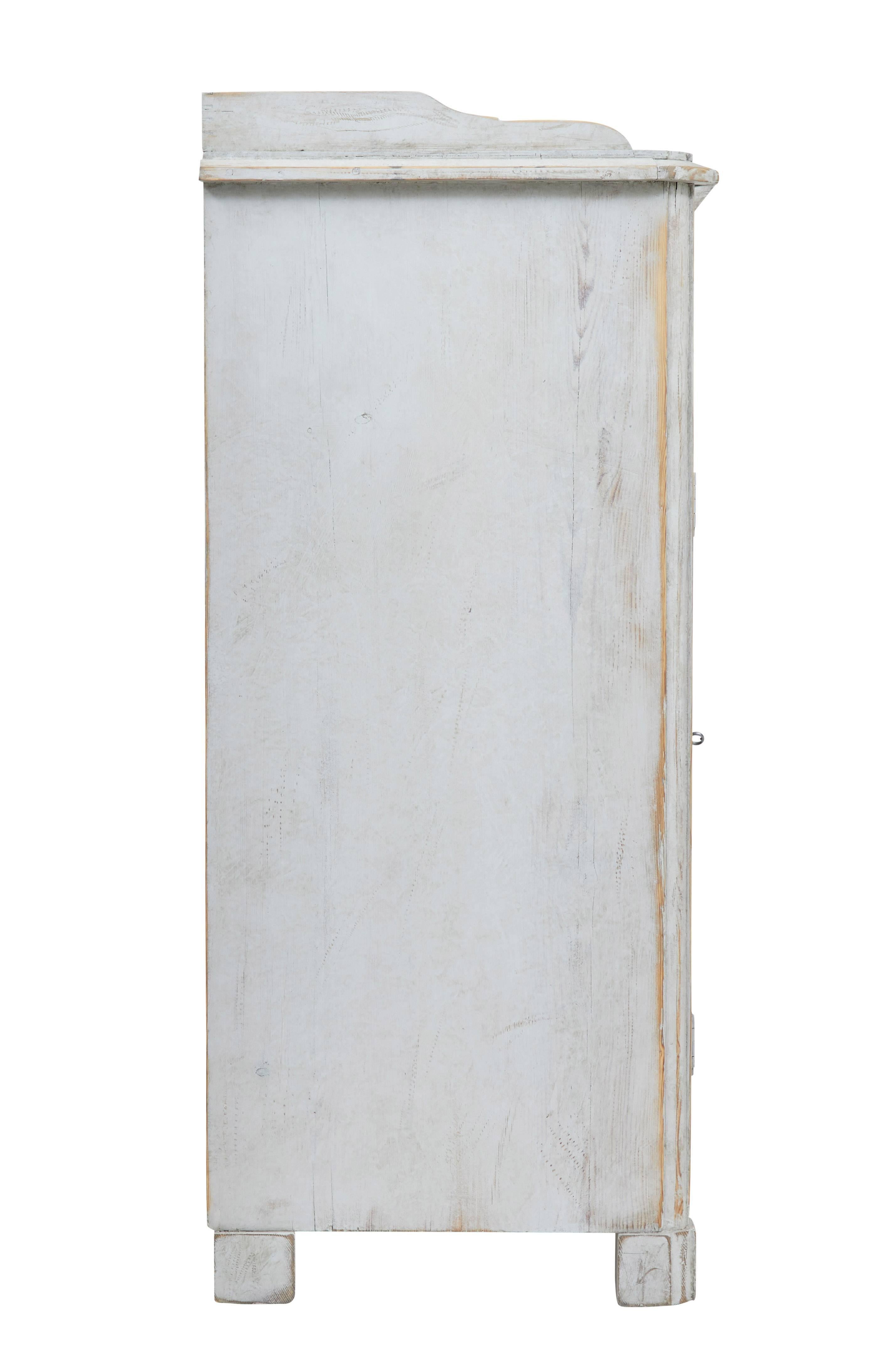 Gustavian 19th Century, Swedish Painted White Sideboard