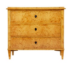 19th Century Swedish Birch Chest of Drawers