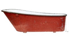 Late 19th Century Painted Copper and Tin Bath Tub