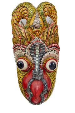 Late 19th Century Sri Lankan Gurula Raksha Mask