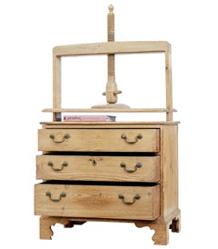 18th century pine book press chest of drawers