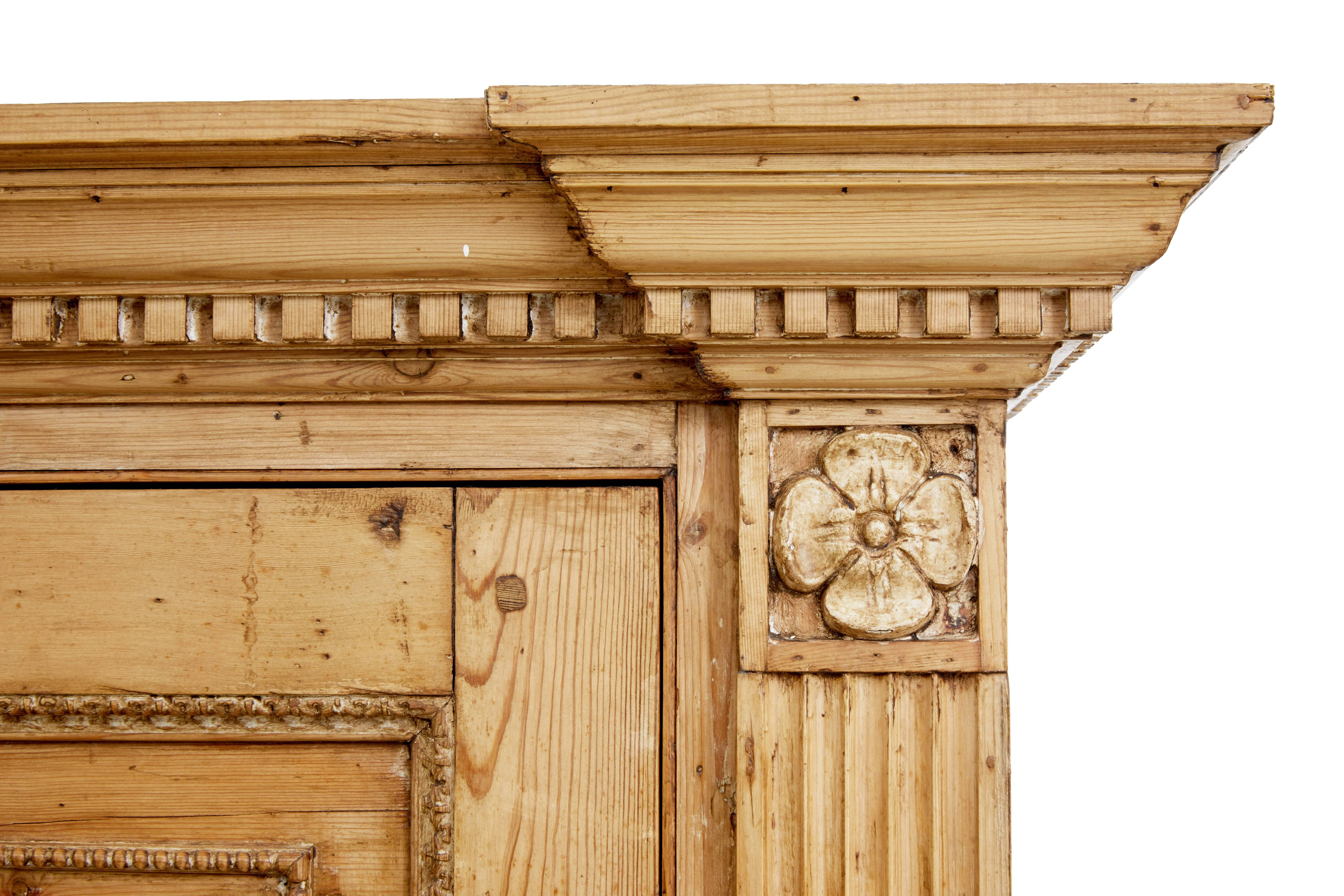 Architectural early 19th century converted pine cabinet In Good Condition In Debenham, Suffolk