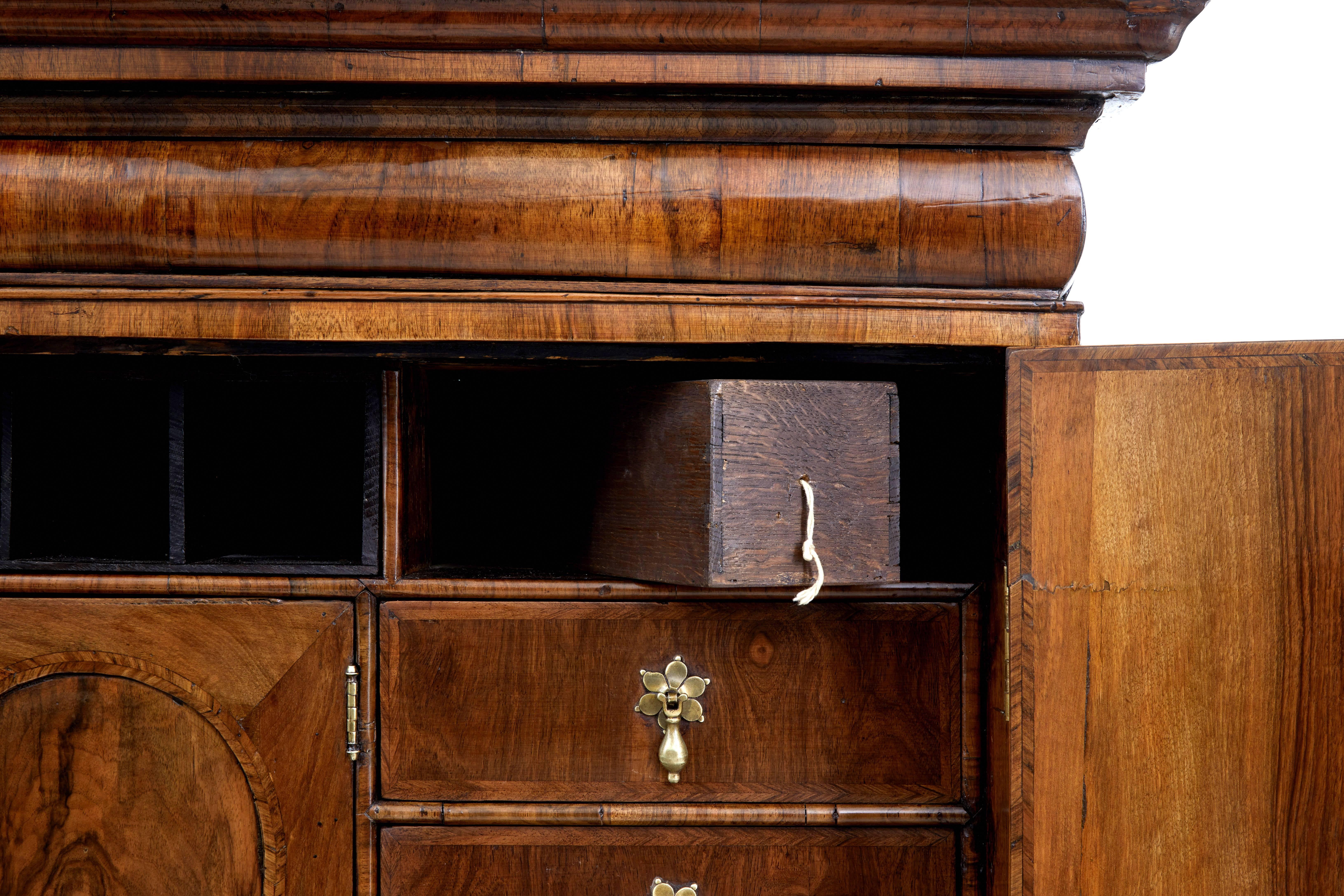 Early 18th Century William and Mary and Later Walnut Chest on Stand 1