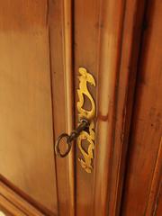 French Cherry Confiturier Cabinet with Shelf, Lock and Key, 19th Century