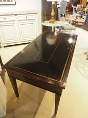 Directoire Writing Table Desk with Black Leather Top