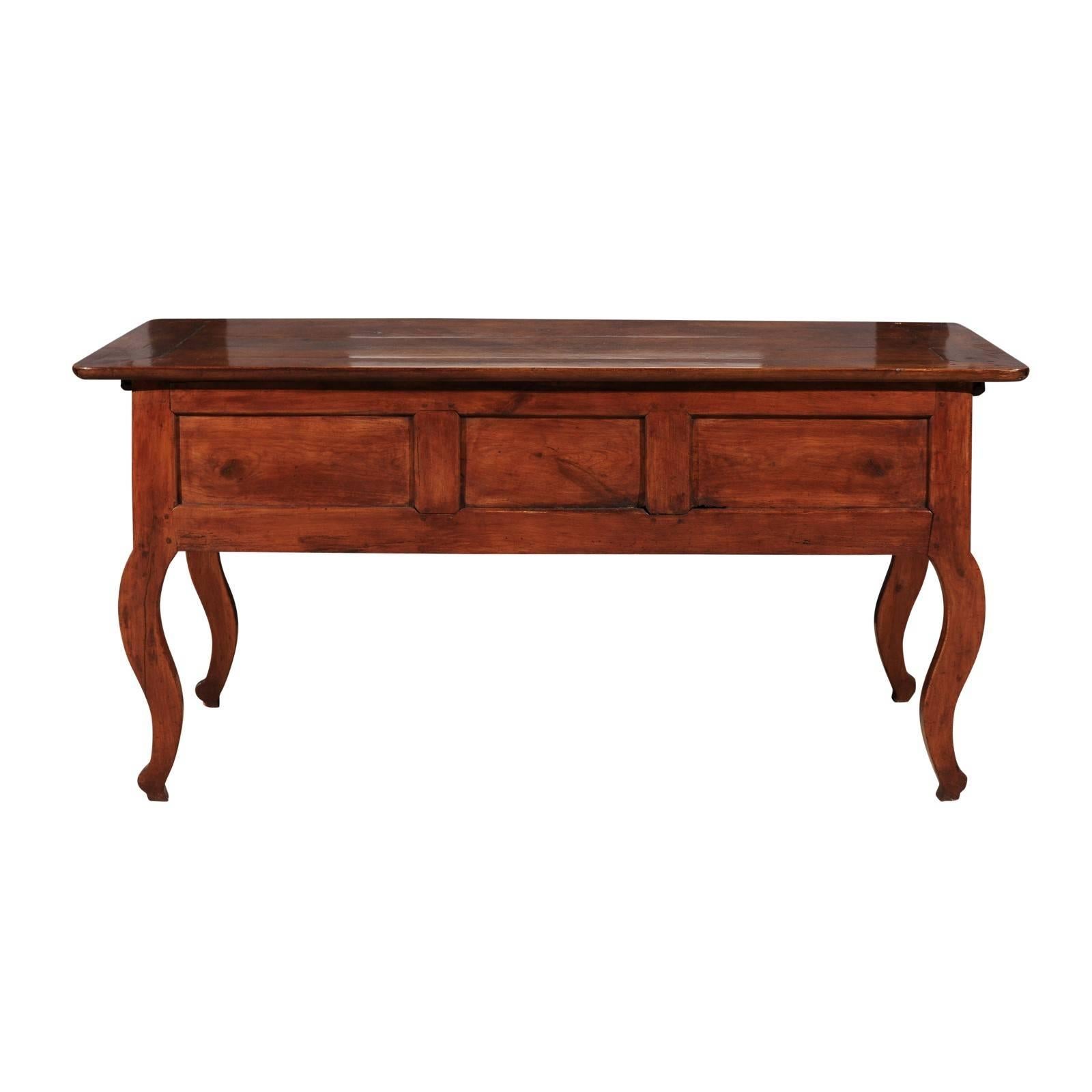 French Cherrywood Dough Trough, circa 1870, with Cabriole Legs For Sale