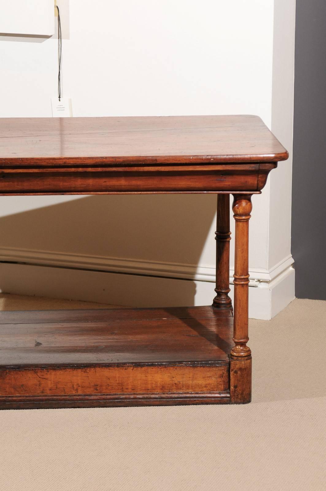Louis-Philippe Tailor Table in Red Pine, circa 1850, Long French Table For Sale 5