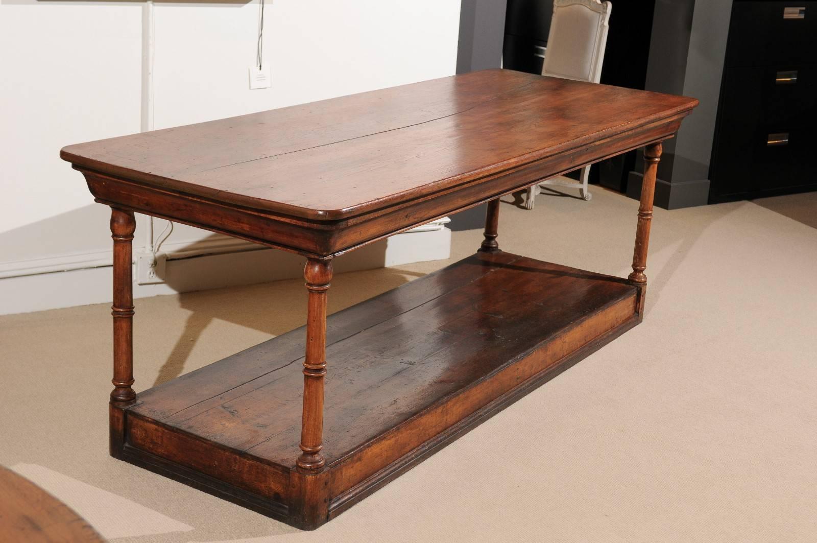 Louis-Philippe Tailor Table in Red Pine, circa 1850, Long French Table For Sale 2