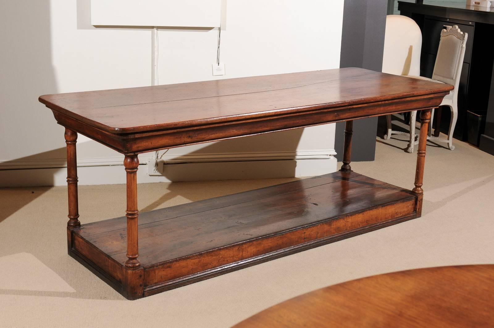 Louis-Philippe Tailor Table in Red Pine, circa 1850, Long French Table For Sale 4