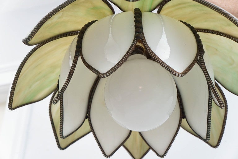 glass lotus flower light fixture