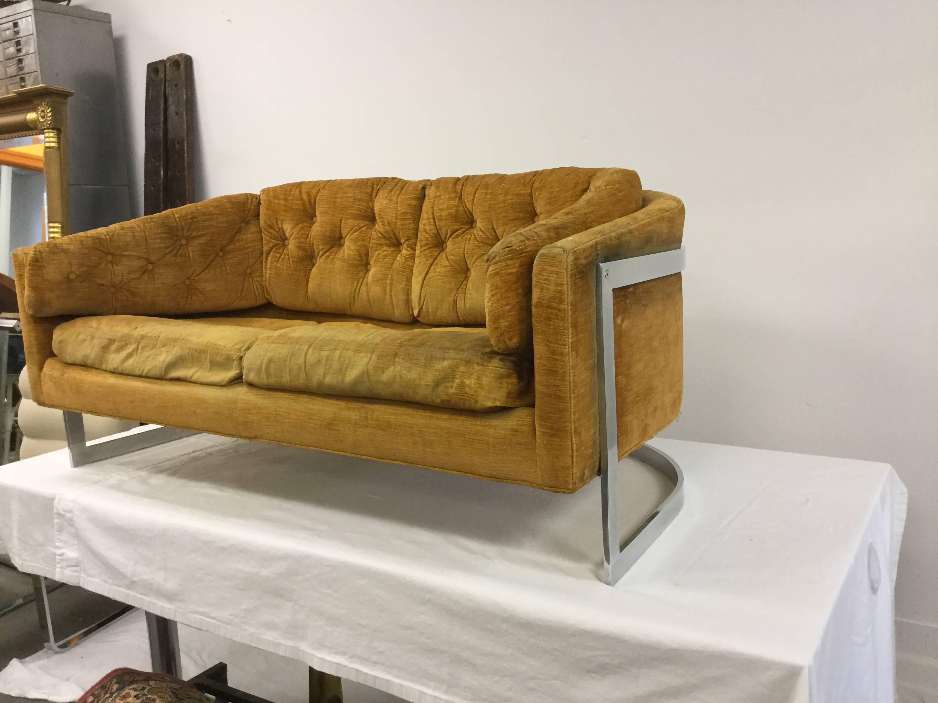 Late 20th Century 1970s Milo Baughman Loveseat Mid-Century Modern