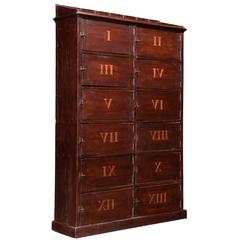 Antique Pine Church Locker