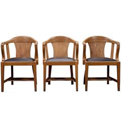 Set of 12 Oak Library / Dining Chairs