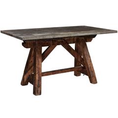Vintage Industrial Trestle Table