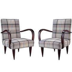 Pair of Plaid Armchairs