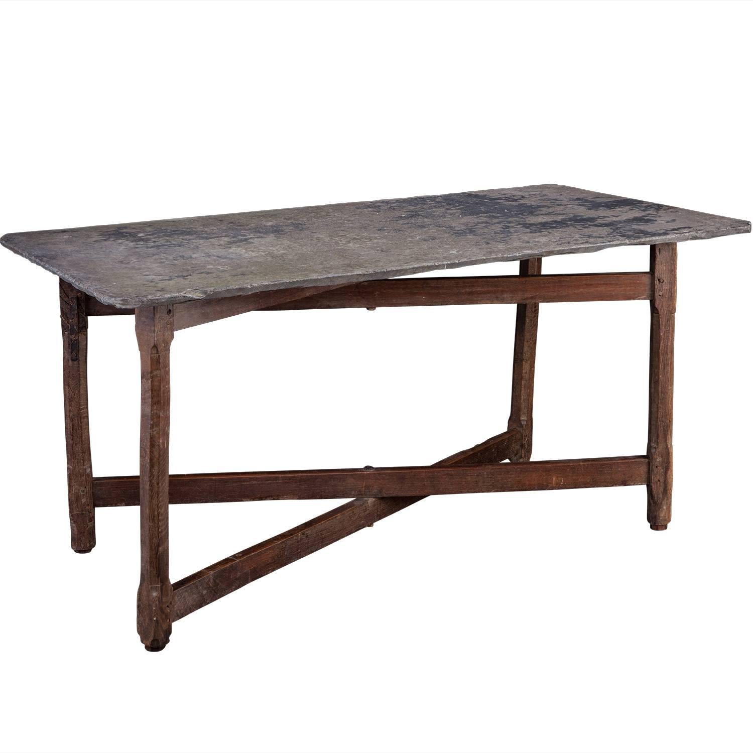 Stone Top Table at 1stDibs