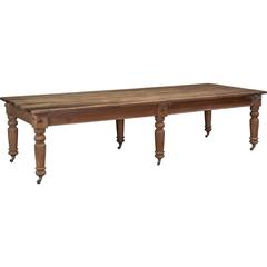 Massive Scrubbed Pine Dining Table