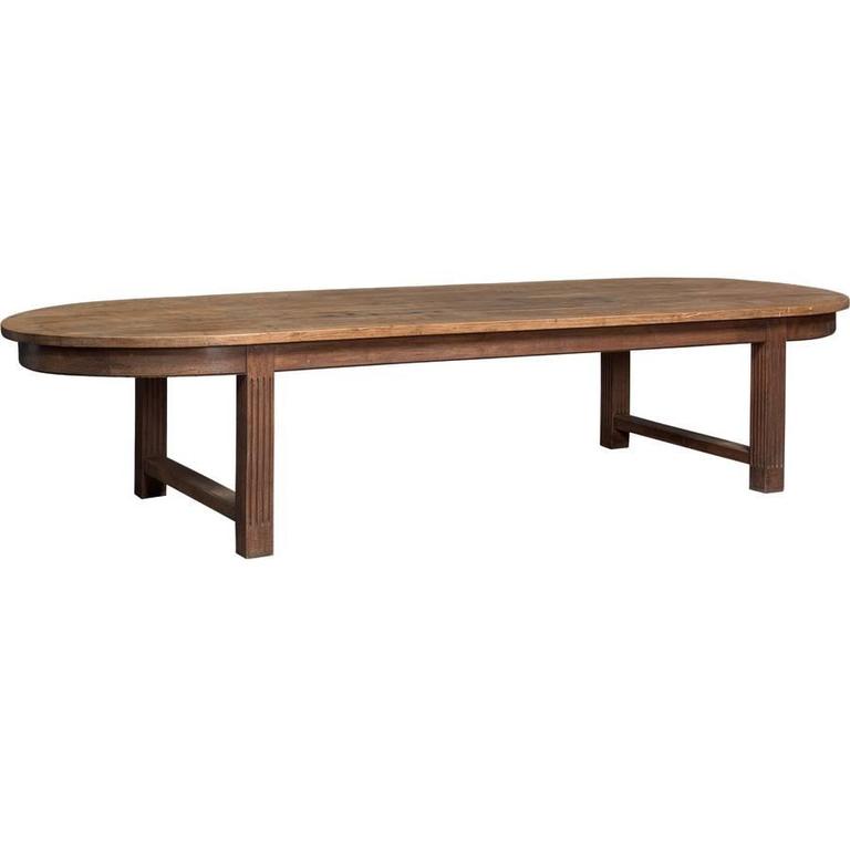 Rounded Edge French Dining Table at 1stDibs