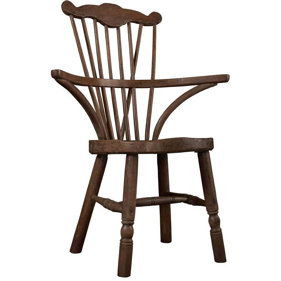 Ash Comb Back Windsor Chair, circa 1760