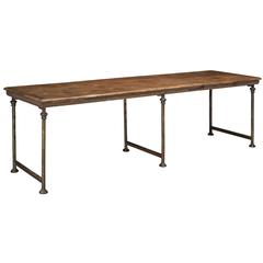 Theodore Scherf Oak and Iron Table