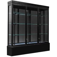 Ebonized Wood and Glass Display Cabinet, England, circa 1920