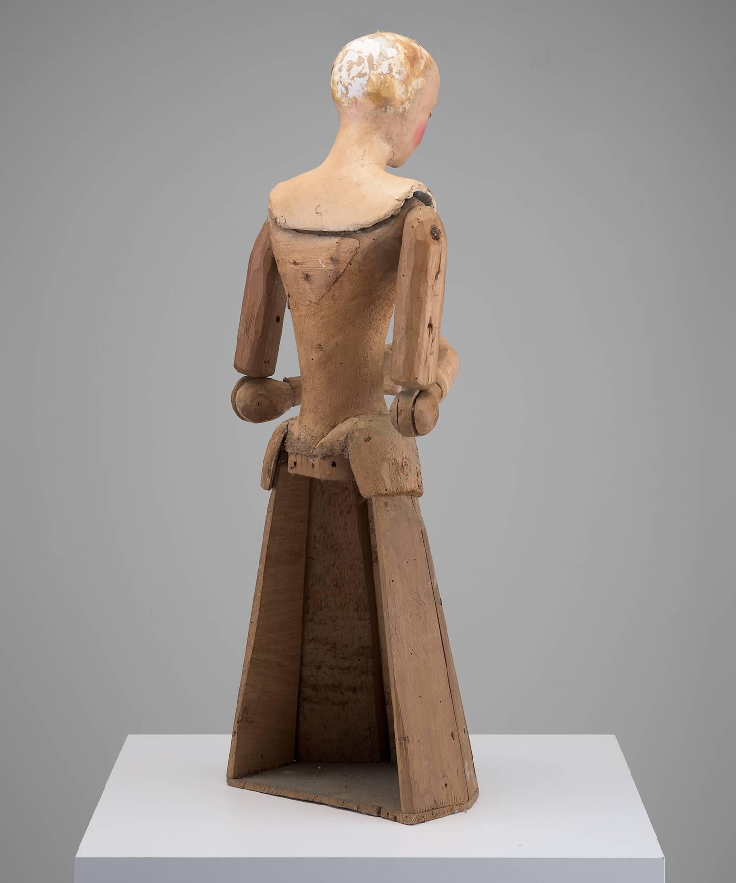 Santos Wood Figure, circa 1800 In Good Condition In Culver City, CA