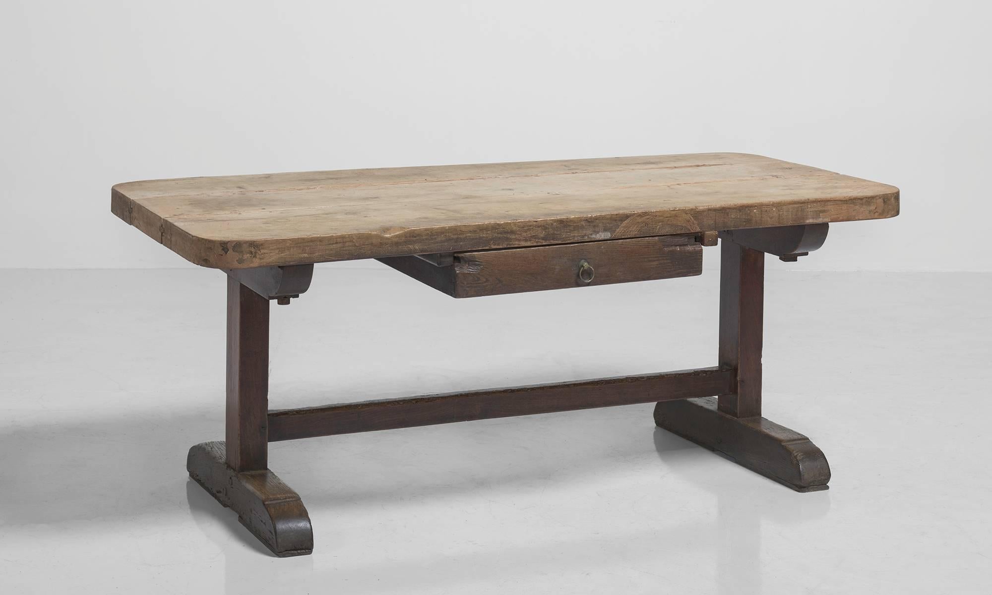 French Primitive Work Table, circa 1860