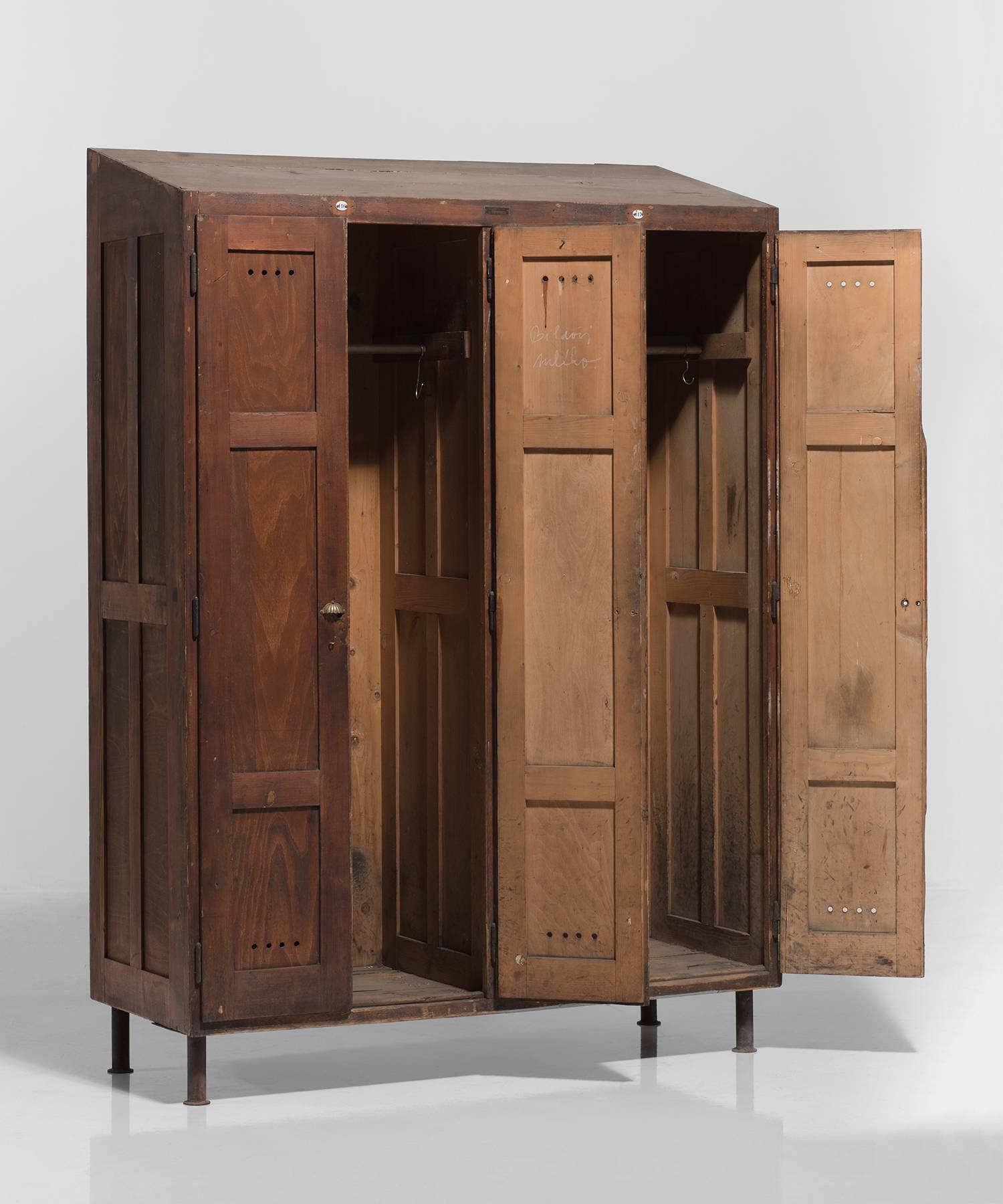 English Edwardian Locker Unit, circa 1910