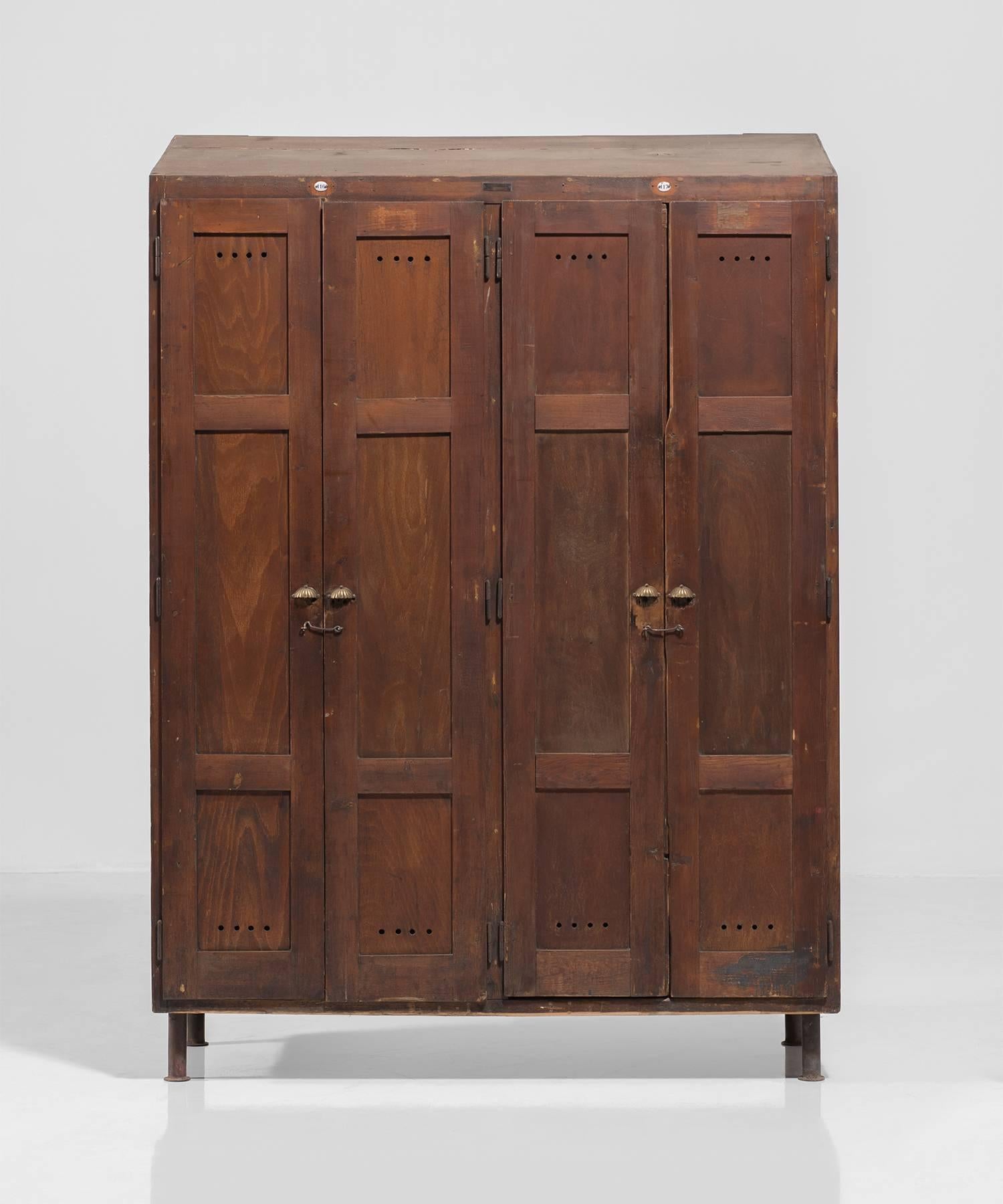 Early 20th Century Edwardian Locker Unit, circa 1910