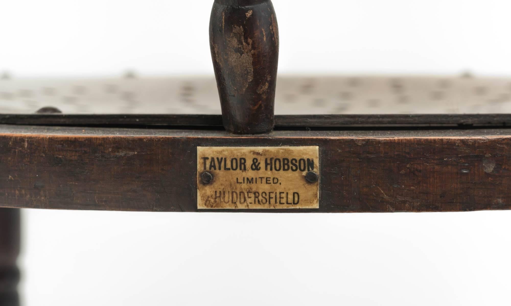 Early 20th Century Taylor & Hobson Wooden Armchairs, circa 1900