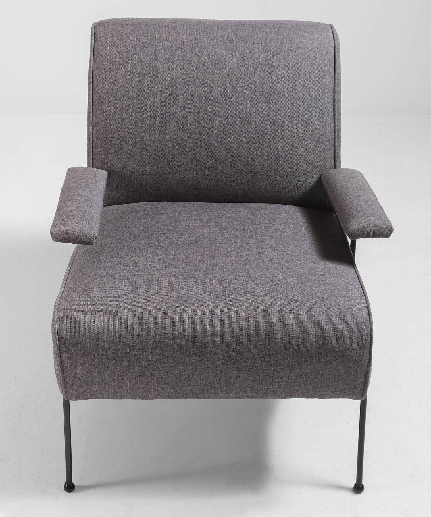 Modern Upholstered Lounge Chair In Good Condition In Culver City, CA