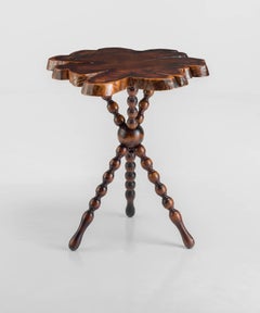 Slab Top and Bobbin Base Side Table
