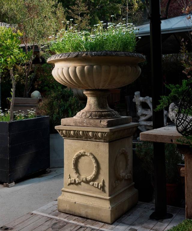 Large Garden Urn with Pedestal at 1stdibs