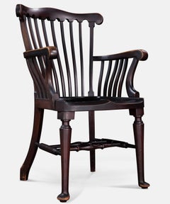 Walnut Elbow Chairs, England, circa 1900
