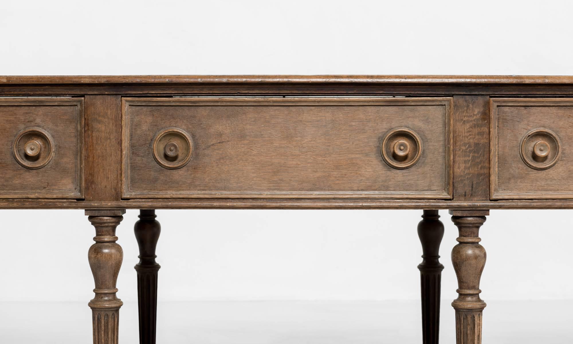 Late 19th Century Carved Oak Drapers Table, France, circa 1890