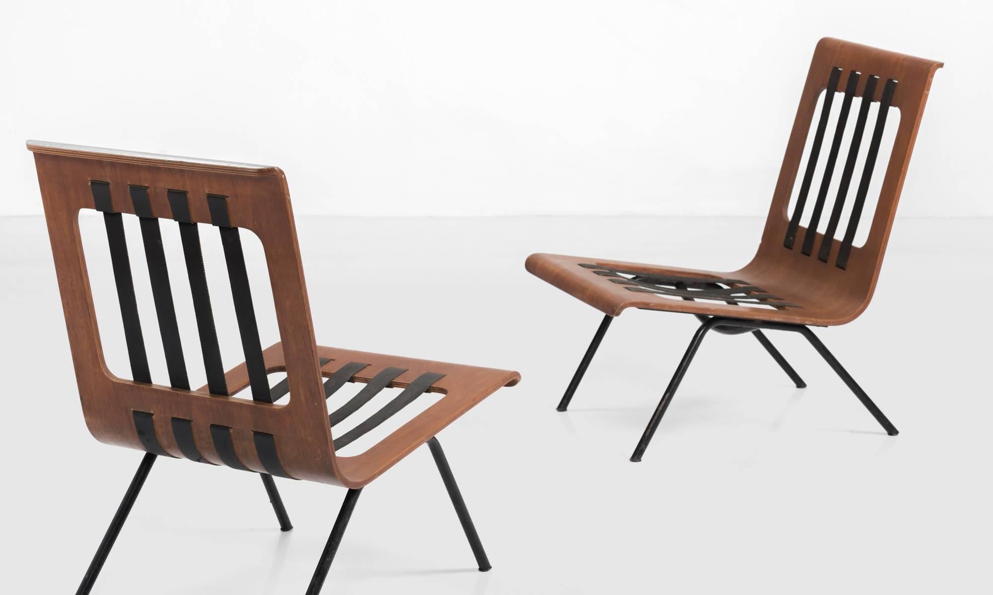 Modern Pair of Franco Campo & Carlo Graffi Lounge Chairs, circa 1960