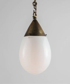 Gilt Bronze and Opaline Pendant by Peter Behrens, circa 1920