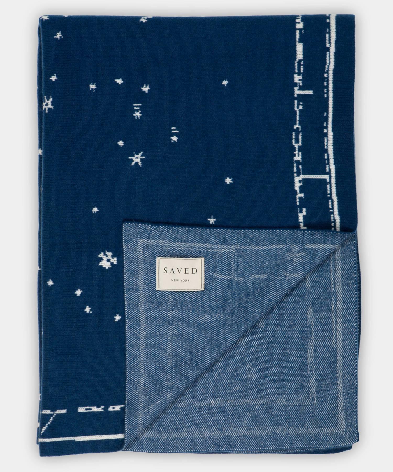 Constellation blanket by Saved, New York

Inspired by an 18th century celestial print of a starry night sky. Available in King and Queen sizes, please inquire for pricing, availability, and lead time.

100% cashmere

Measure: 51