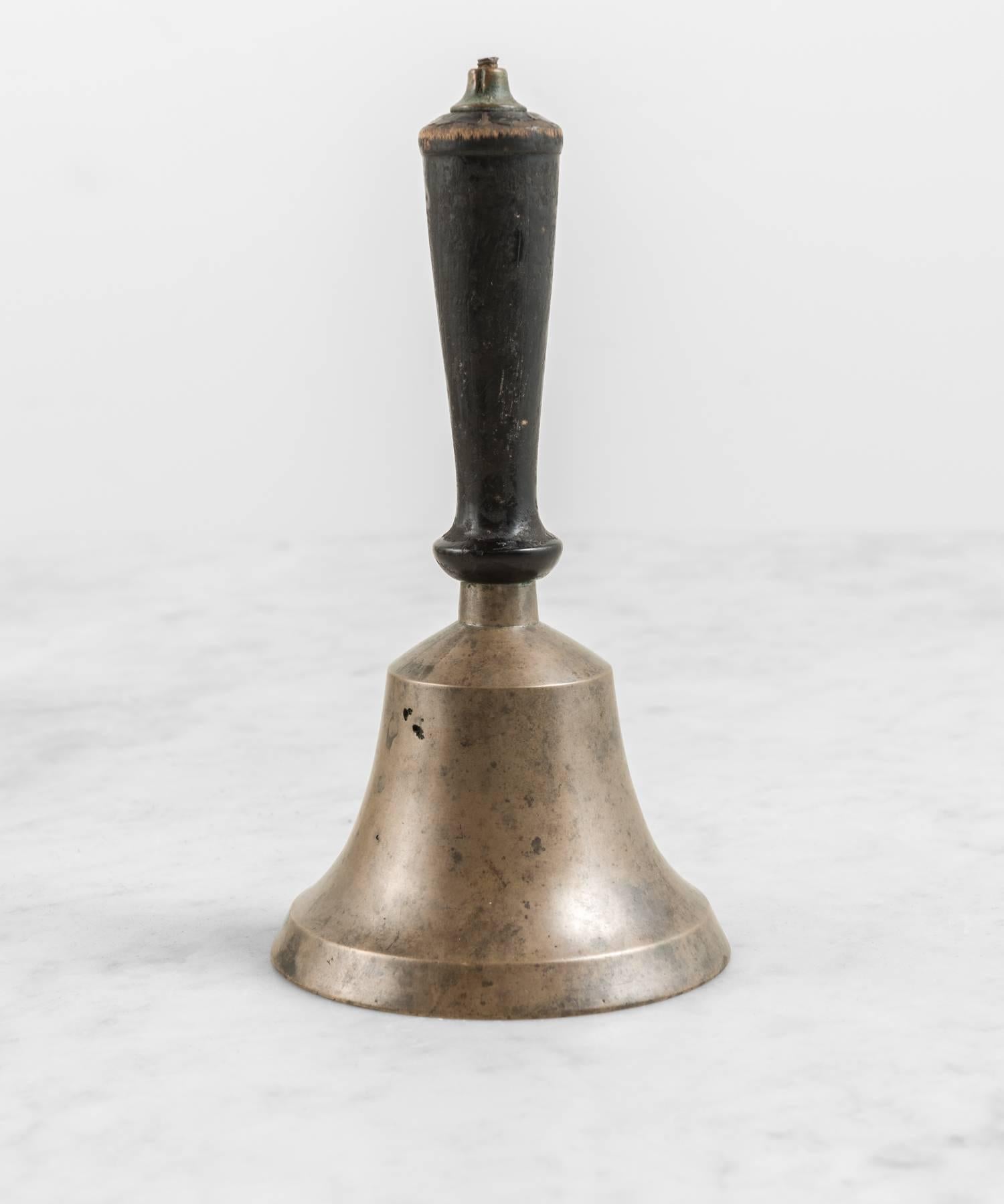 Medium Sized Bell with Wooden Handle, circa 1900-1940 4