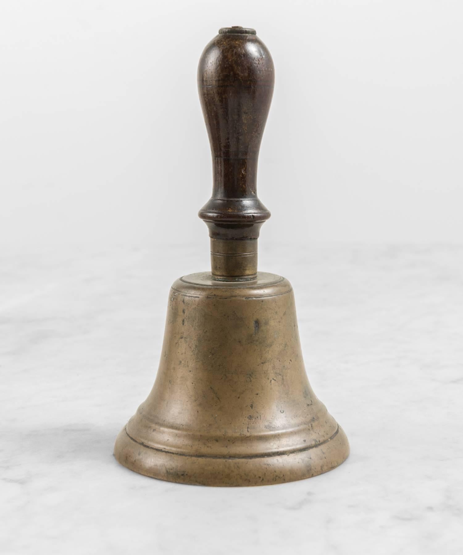 20th Century Medium Sized Bell with Wooden Handle, circa 1900-1940