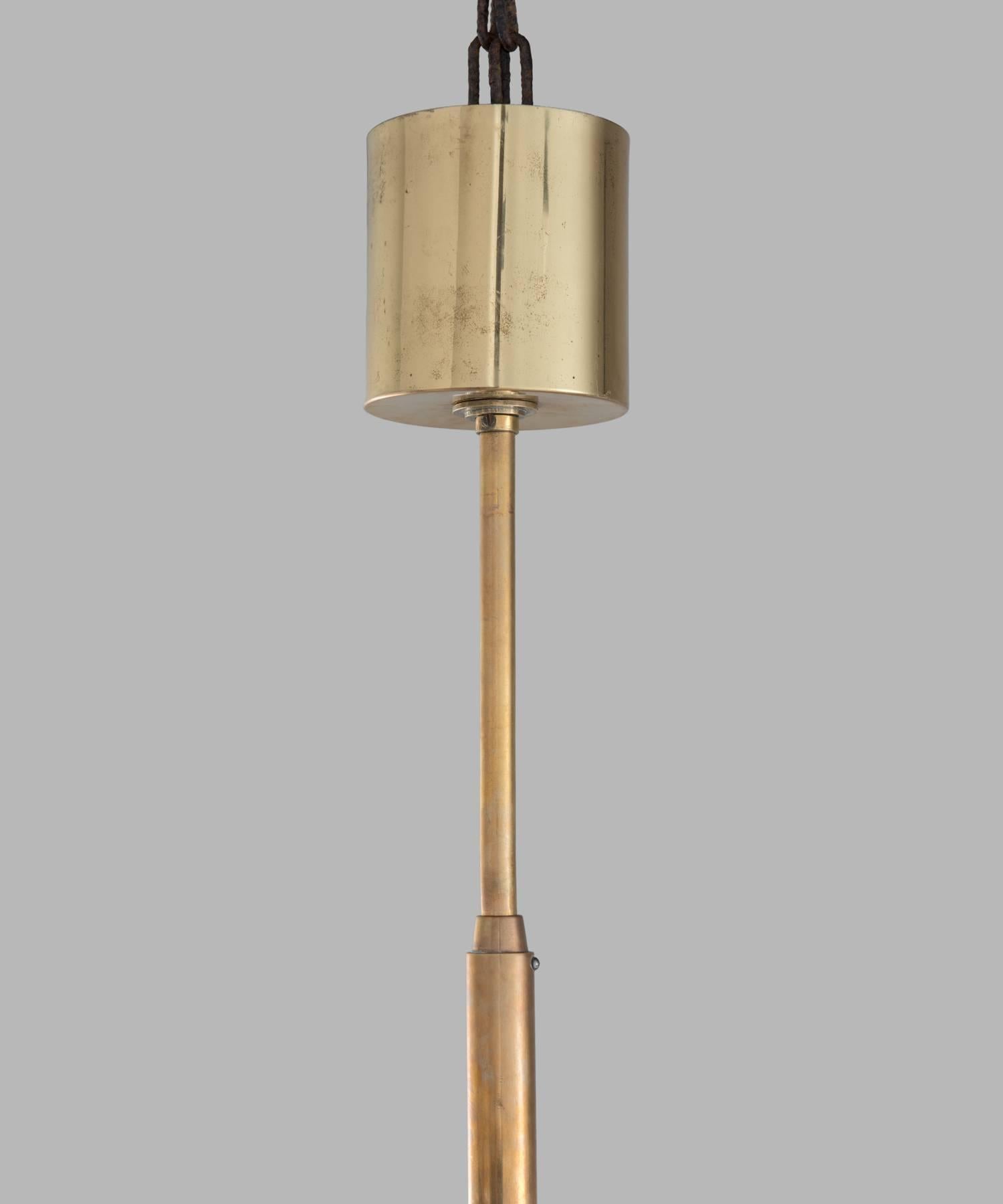 Mid-20th Century Brass Modern Chandelier, circa 1960