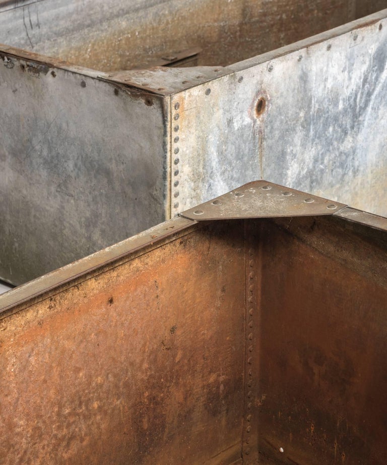Galvanized Metal Trough, circa 1950 at 1stDibs
