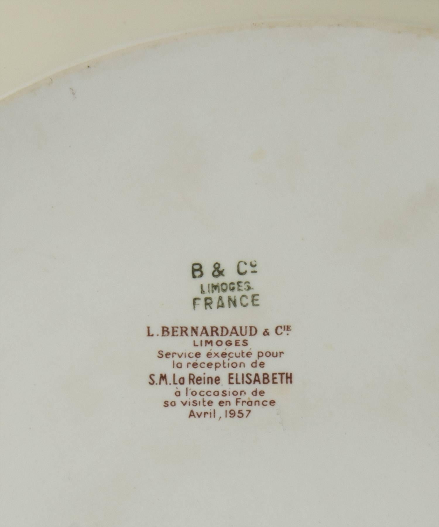 Mid-20th Century L. Bernardaud & Co Cake Plate, circa 1957