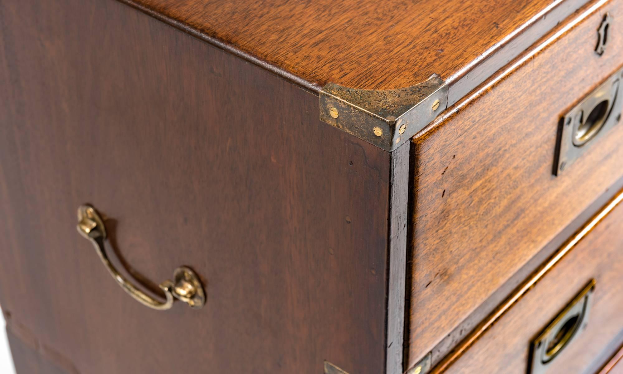 Mid-20th Century Campaign Chest of Drawers, England, circa 1930