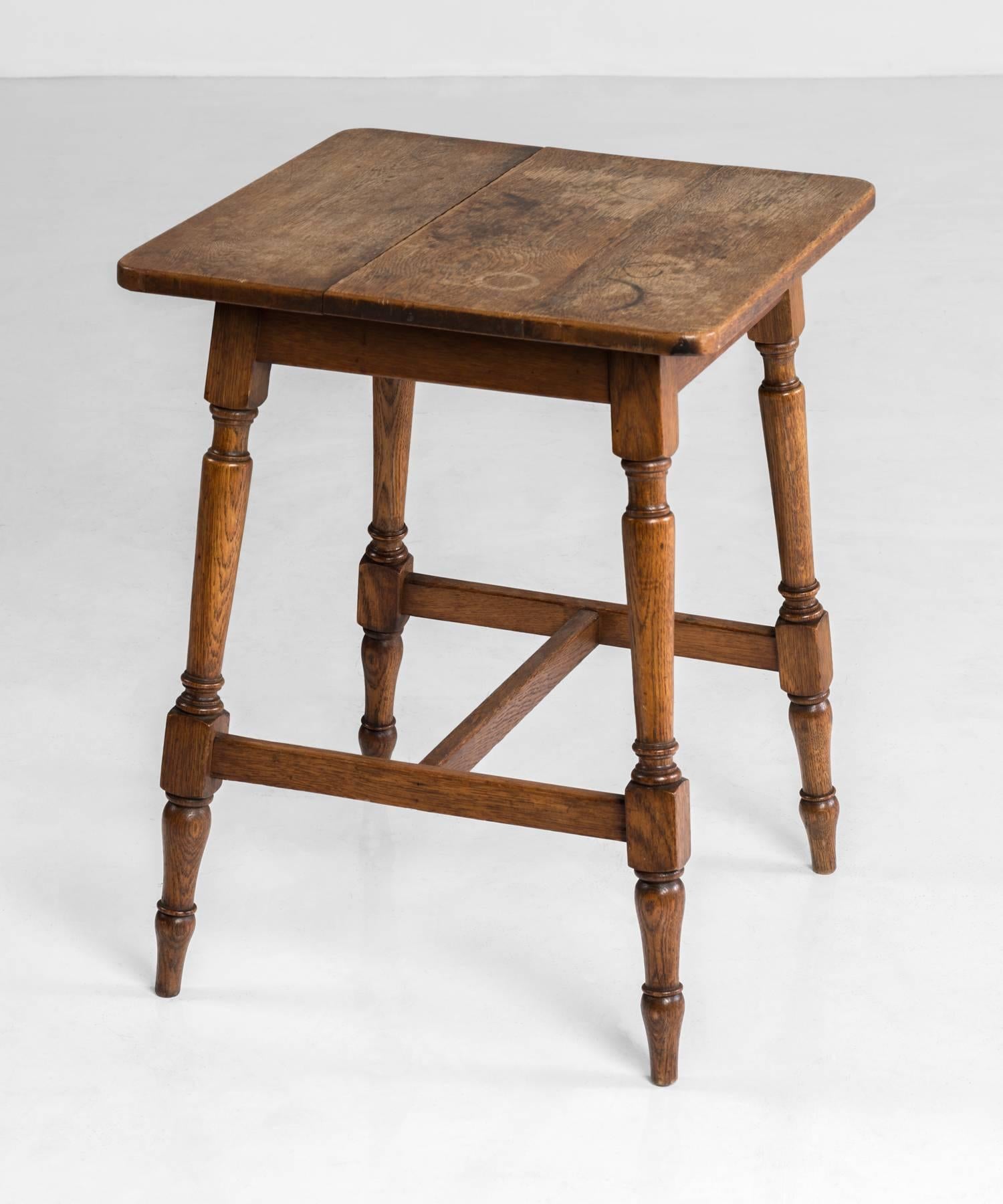 English Oak Side Table, circa 1890
