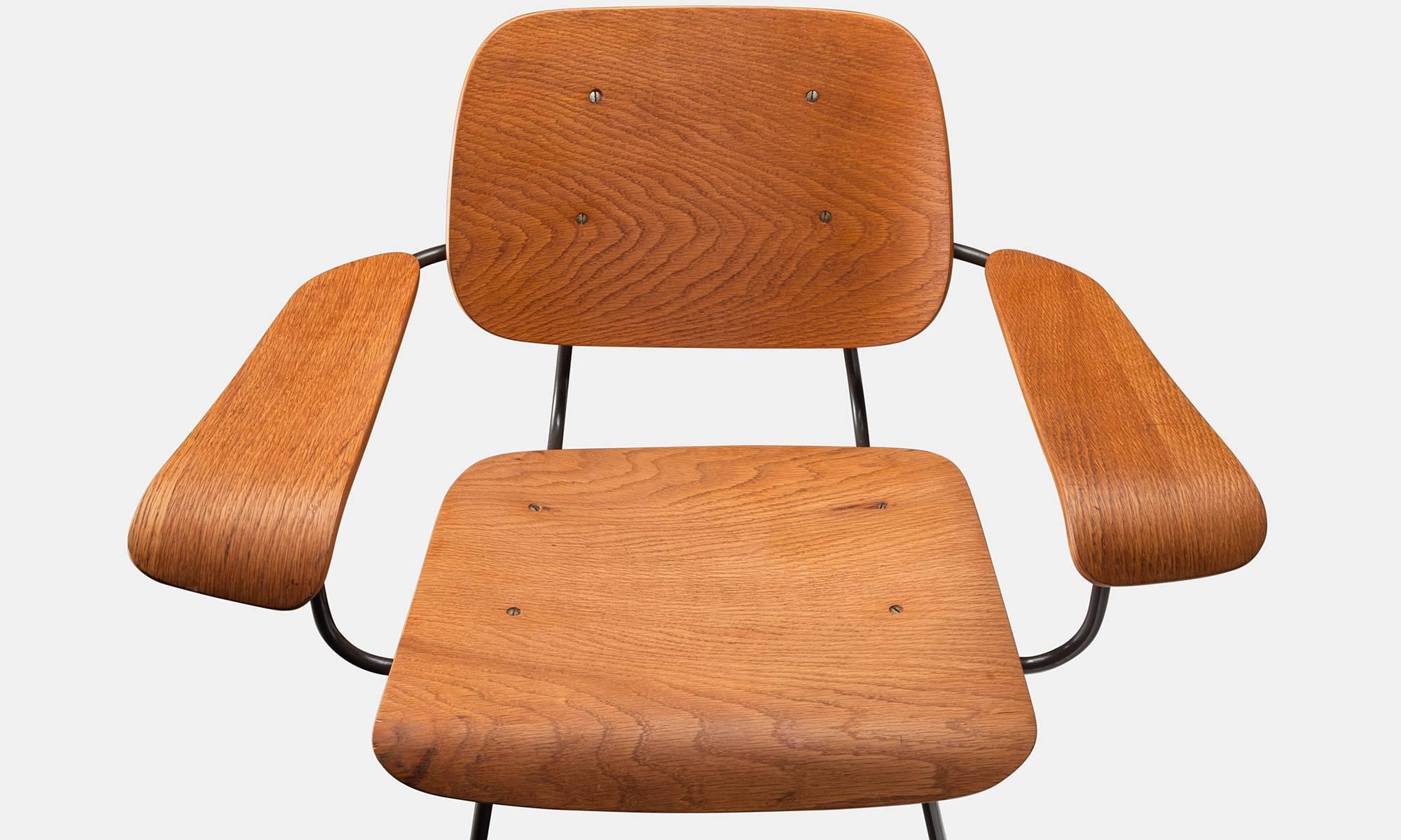 Lacquered Pair of Tjerk Reijenga Model 8000 Lounge Chairs, Netherlands, circa 1962