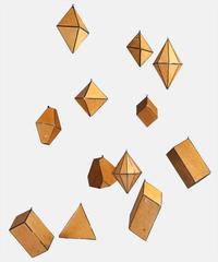 Set of 12 Cardboard Crystal Forms