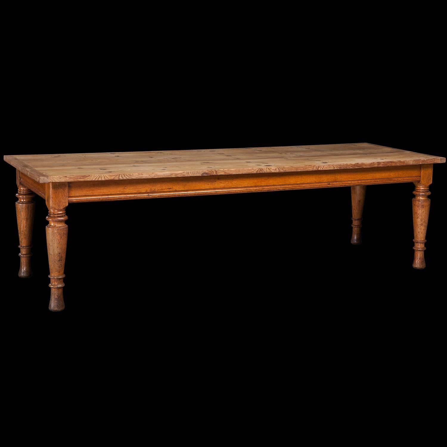 Oak and Pine Dining Table 1
