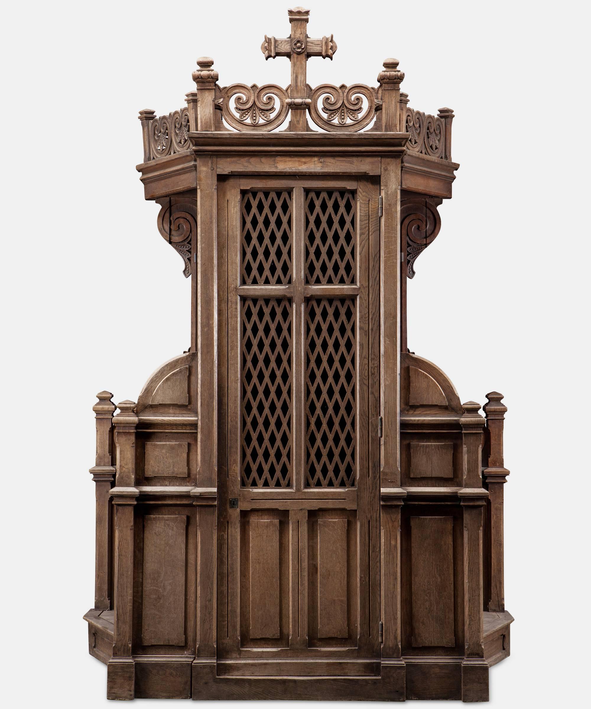 Massive Oak Church Confessional at 1stDibs confessional booth for
