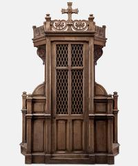 Massive Oak Church Confessional